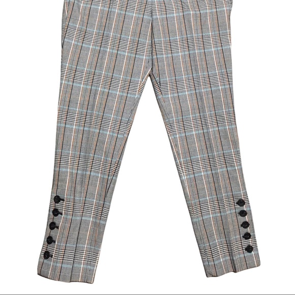 Chatham slim leg ankle length pants 8P Sits at waist Talbots plaid office NWT - Picture 4 of 14